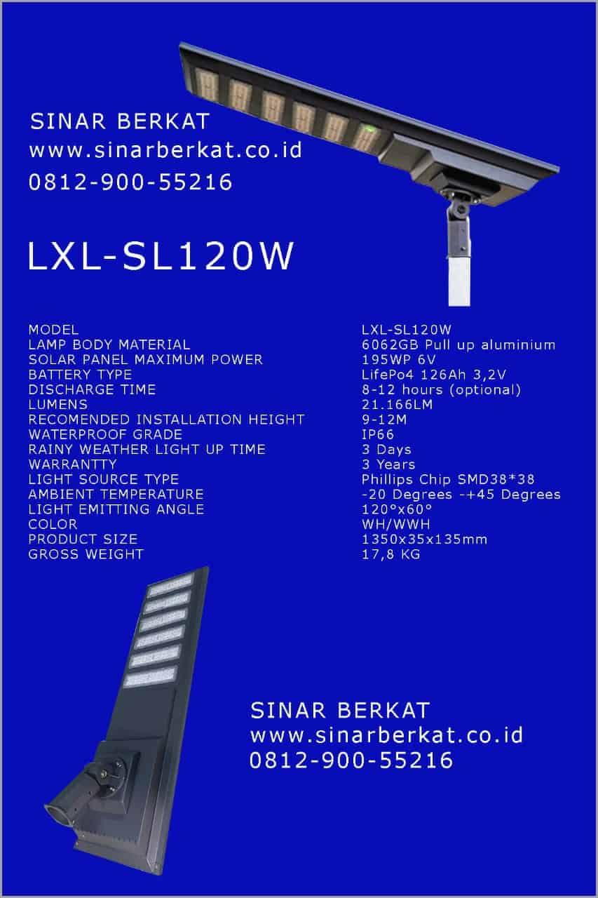 Lampu PJU All in One LXL-SL120W