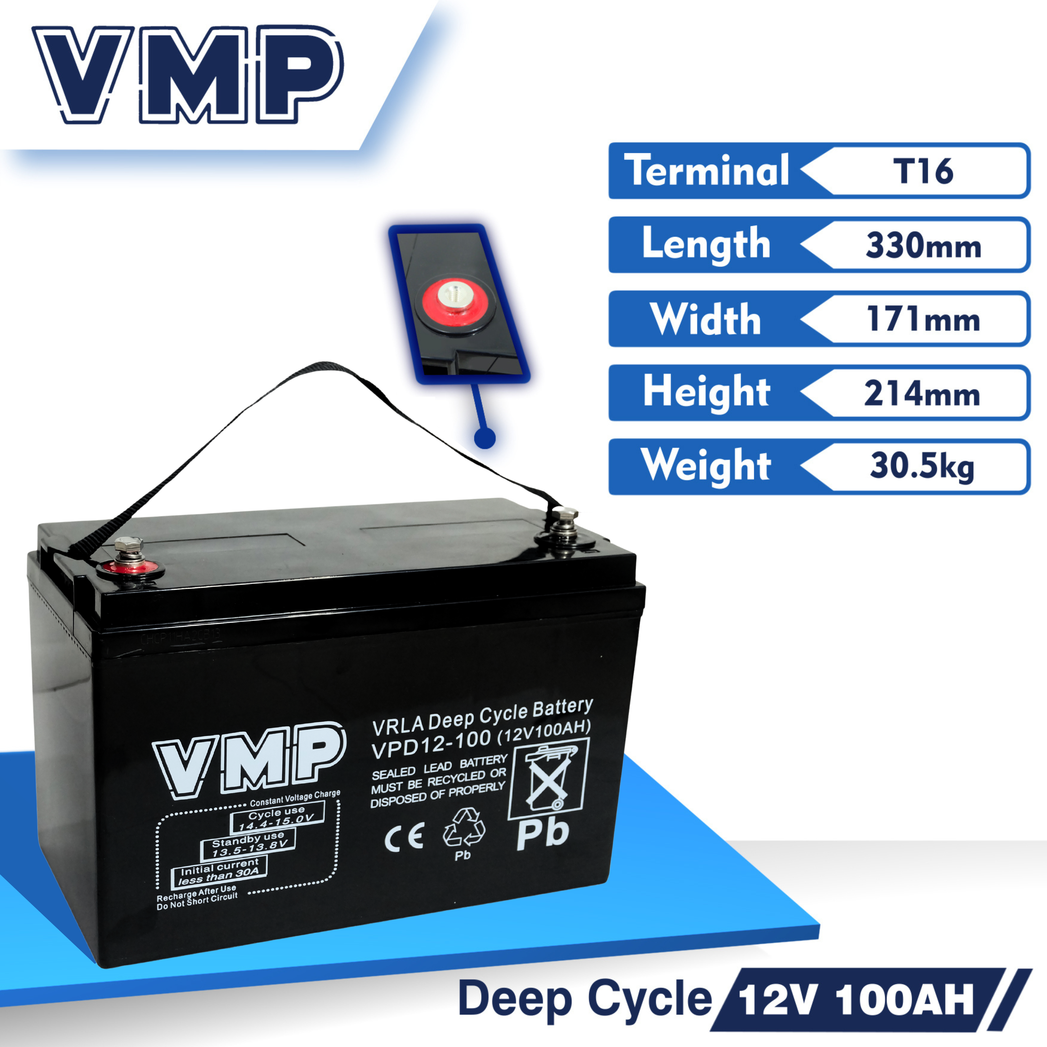 Baterai VMP / AKI VMP 100Ah 12V