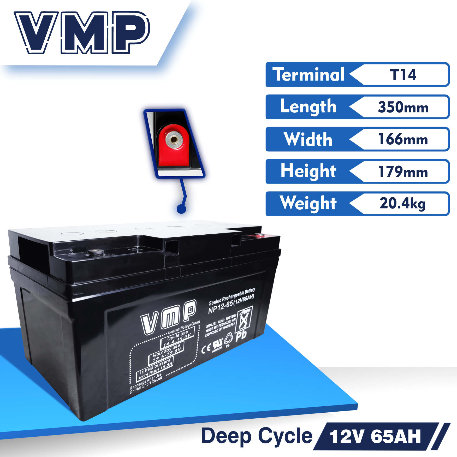 Baterai VMP /AKI VMP 65Ah 12V