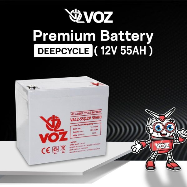 VOZ 55AH 12V Baterai / Aki VOZ 55AH 12V VRLA Deep Cycle